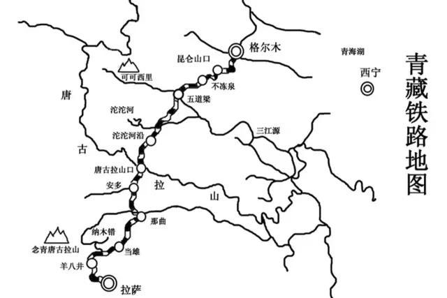 青藏铁路路线地图图片